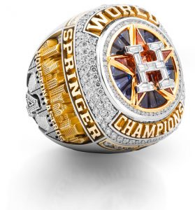 Astros' 2017 World Series ring, 04/04/2018