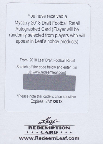 2018 Leaf Draft Football Checklist Details Release Date Blaster