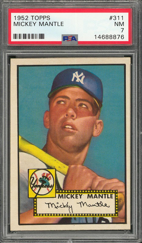 1952 Topps Mickey Mantle PSA 7 Goldin Auctions May-2018 500
