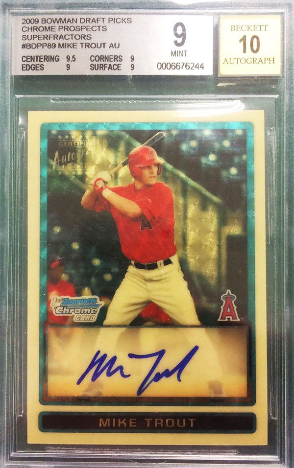 Signed Mike Trout rookie card found in $60 storage unit at NH auction