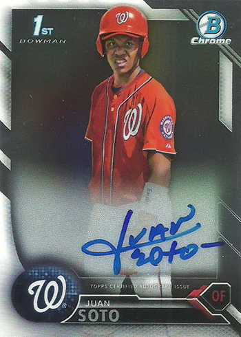 2016 Bowman Chrome Juan Soto Autograph