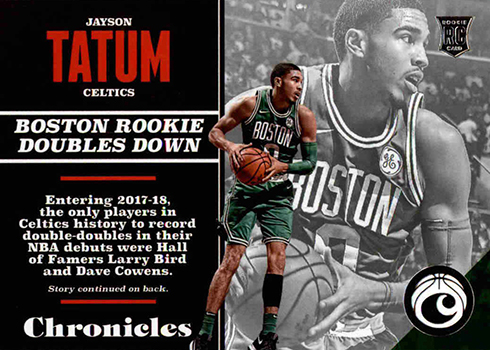 Jayson Tatum 2018/19 Panini Chronicles Base Set Card #44 Boston Celtics