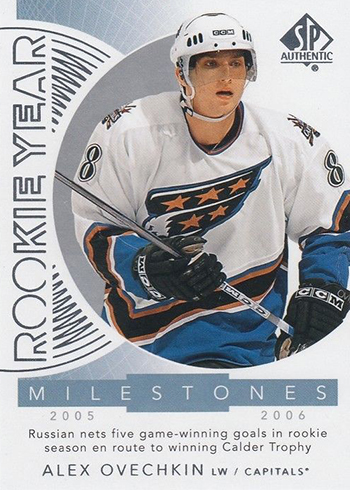 2017-18 SP Authentic Hockey Rookie Year Milestones Alex Ovechkin