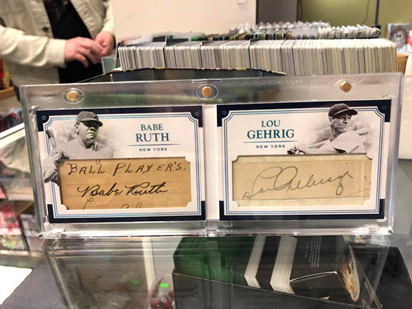 $30K 2017 National Treasure Babe Ruth/Lou Gehrig Cut Signature Pulled
