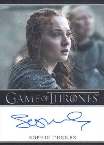 2018 Rittenhouse Game of Thrones Season 7 Bordered Autograph Sophie Turner
