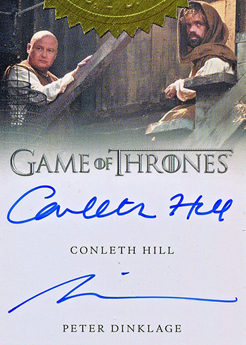 2018 Rittenhouse Game of Thrones Season 7 Dual Autograph Ull DInklage