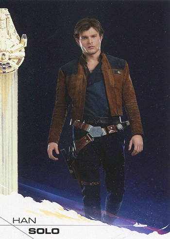 A STAR WARS STORY TOPPS # 1 HAN SOLO & THE MILLENNIUM FALCON COUNTDOWN TO SOLO 