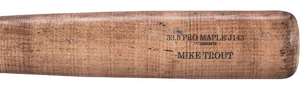 Mike Trout Bat In Game Used Mlb Bats for sale