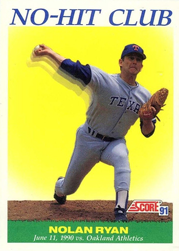 Quick Look: 1991 Score Nolan Ryan No-Hit Club #701 Variations