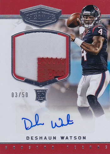 2017 Panini Donruss Deshaun Watson Rookie Threads Jersey Relic #8 NM