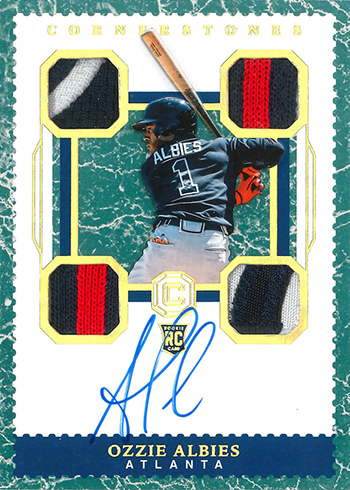 2021 PANINI CHRONICLES OZZIE ALBIES DUAL JERSEY at 's Sports