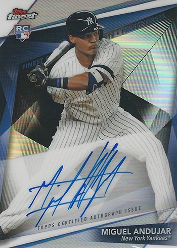 2018 Topps Chrome Miguel Andujar Rookie New York Yankees Baseball Card