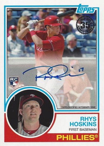 2018 Topps Series 2 1983 Topps Autographs Rhys Hoskins
