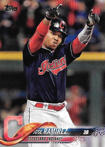 2018 Jose Ramirez Topps Now Game Used Indians Players Weekend Jersey Card  Pwr13a