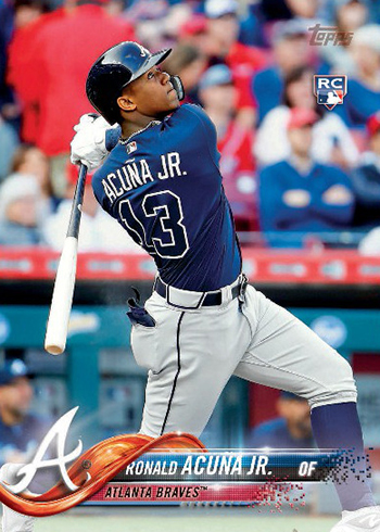 Ronald Acuna Jr. 13 Atlanta Braves Navy Blue Pinstripe Jersey