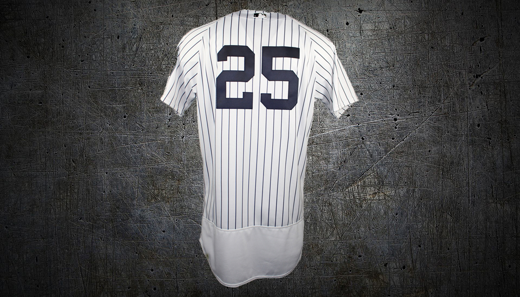 Gleyber Torres New York Yankees Game-Used #25 White Pinstripe Jersey vs.  Tampa Bay Rays on June 16 2022