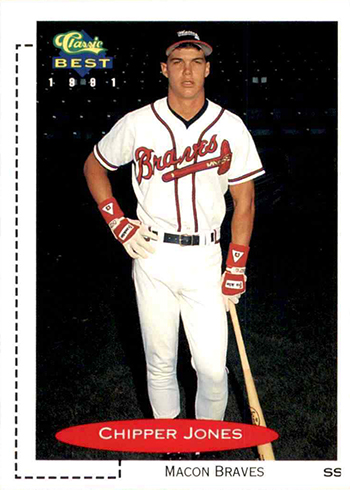 Chipper Jones 1991 PROCARDS Macon Braves SAL Rookie Car