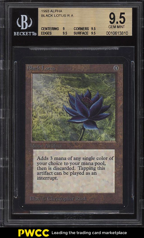 Magic The Gathering Alpha Black Lotus Bgs 9 5 Sells For Almost
