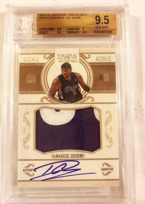 2010-11-Panini-National-Treasures-DeMarcus-Cousins-RC BGS 9-5