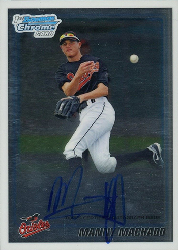 The Daily: 2010 Bowman Chrome Draft Manny Machado Autograph 