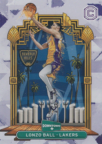 2017-18 Panini Cornerstones Basketball Downtown Lonzo Ball
