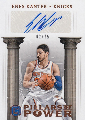 2017-18 Panini Cornerstones Basketball Pillars of Power Bronze Enes Kanter