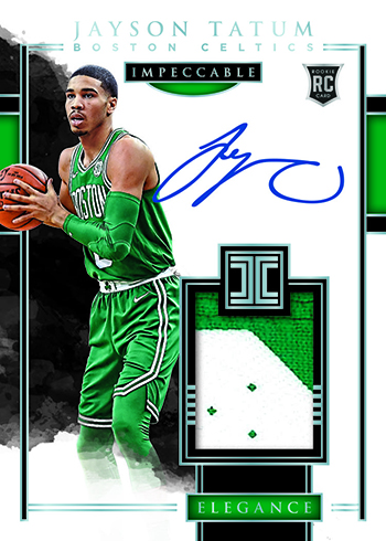 2017-18 Panini Impeccable Basketball Checklist, Team Set Lists, Date