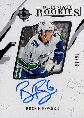 2017-18 Upper Deck Ultimate Collection Hockey Brock Boeser RC