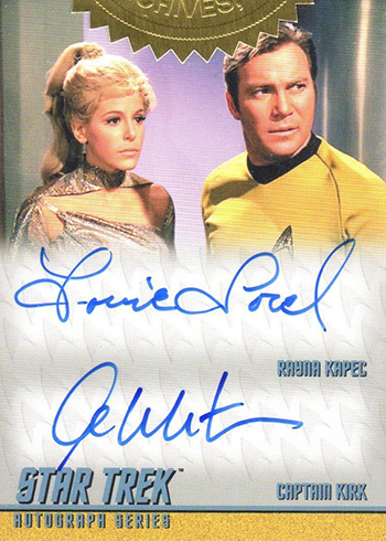 Star Trek Captain's Collection Celeste Yarnall Walter Koenig Dual Autograph QTY 