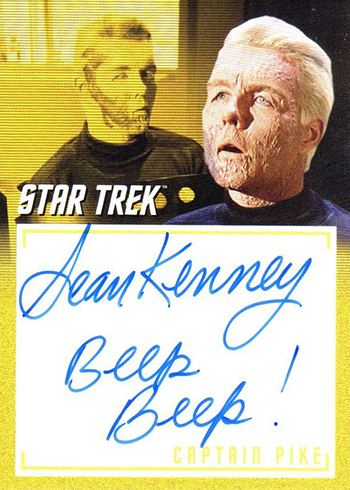 2018 Rittenhouse Star Trek Captains Collection Inscription Autographs Sean Kenney