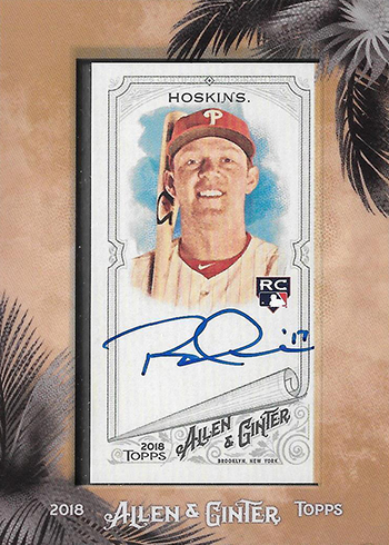 2018 Topps Allen and Ginter Baseball Framed Mini Autographs Rhys Hoskins