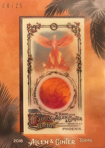 2018 Topps Allen and Ginter Fabled Relics Phoeniz