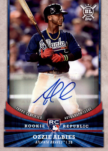  2018 Topps Tier One #BA-OAL Ozzie Albies Certified Autograph  Baseball Rookie Card - Only 225 made! : Collectibles & Fine Art