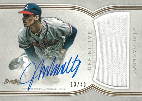 2018 Topps Definitive Collection Baseball Autograph Relic John Smoltz