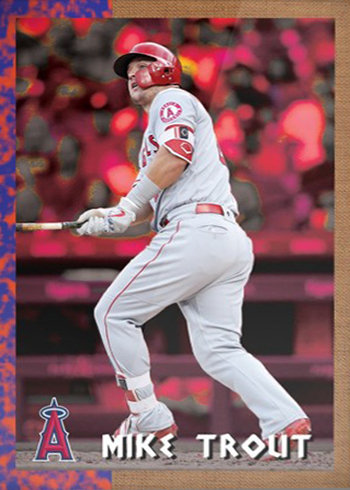 Mike Trout 2018 Topps Throwback Thursday #003 TBT SP 1968 Football Angels