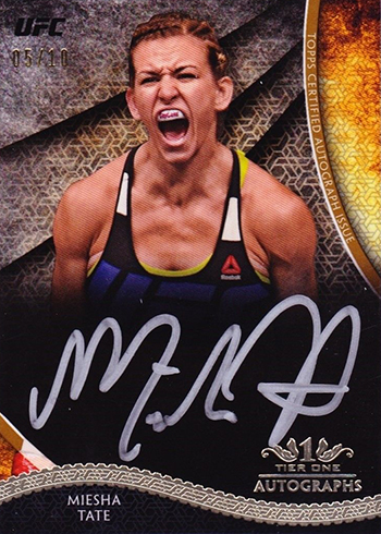 2018 Topps UFC Knockout Tier One Autographs Miesha Tate Silver Ink