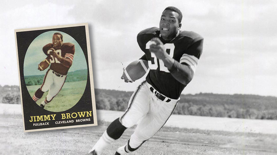 1958 Topps #62 JIM BROWN Rookie Card Cleveland Browns Facsimile Autograph  Auto REPRINT - Football Card