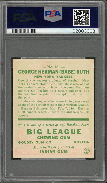 Iconic Mint-Condition 1933 Babe Ruth Baseball Is Expected To