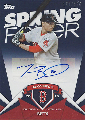 2015 Topps Spring Fever Mookie Betts Autograph