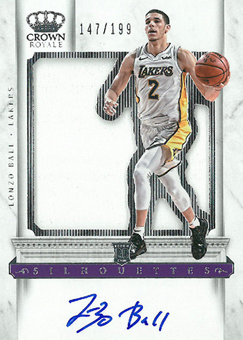 2017-18 Panini Crown Royale Basketball Silhouettes Lonzo Ball RC