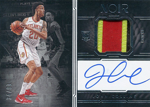 2017-18 Panini Noir Basketball Autographed Prime Rookies Colo John Collins