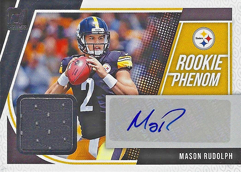 2018 Donruss Football Rookie Phenom Jersey Autographs Mason Rudolph