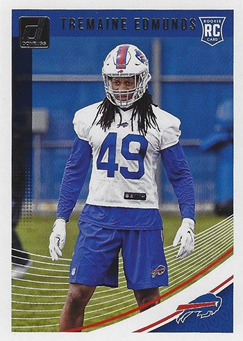 : 2018 Absolute Football Spectrum Blue #141 Tremaine Edmunds  Rookie Buffalo Bills Official NFL Trading Card made by Panini :  Collectibles & Fine Art