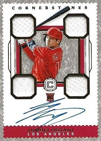 2018 Panini Chronicles Baseball Cornerstones Shohei Ohtani Autograph Jersey