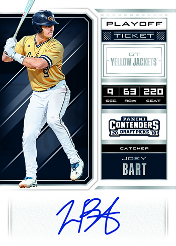2018 Panini Contenders Draft Picks Baseball RPS Draft Ticket Playoff