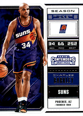 2018 Panini Contenders Draft Picks Basketball Season Ticket Variations Charles Barkley