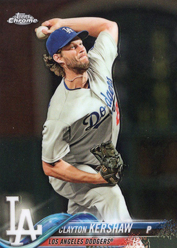 Clayton Kershaw 2018 Topps Chrome Baseball Card #121 Graded PSA 10 GEM MINT