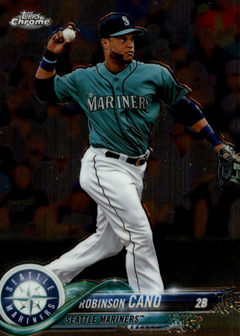 2018 Topps Chrome Robinson Cano Seattle Mariners #52 Baseball card VSMP1IMB