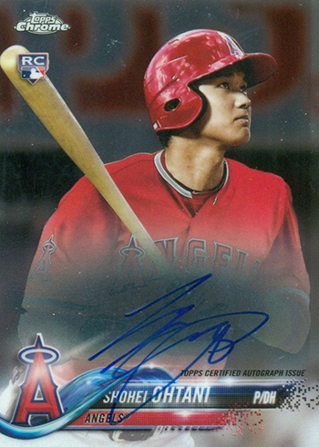 2018 Topps Chrome Baseball Rookie Autographs Shohei Ohtani