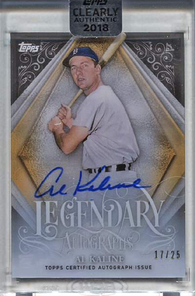 2018 Topps Clearly Authentic Baseball Legendary Autographs Al Kaline